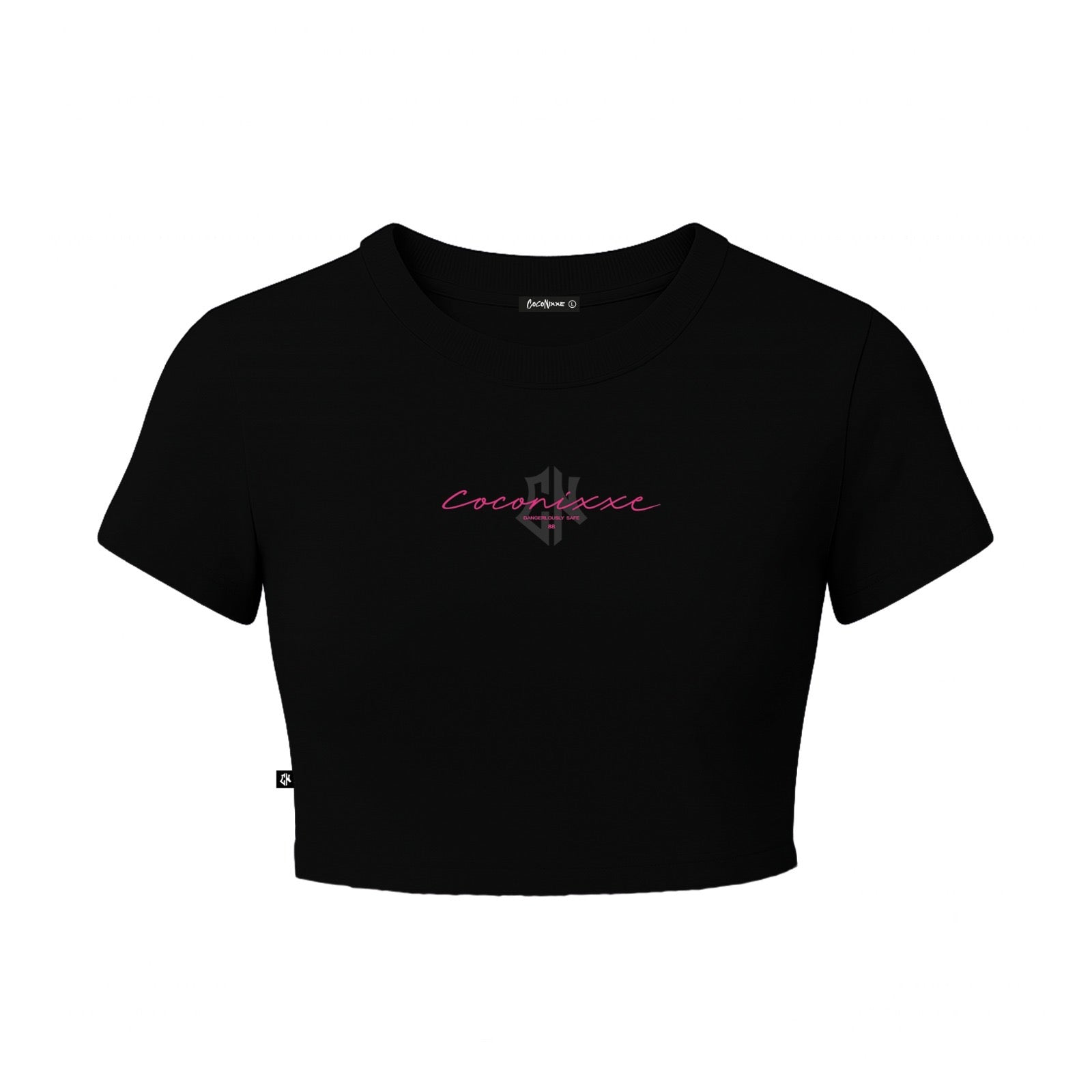 Baby Tee Signature Rosa Negro