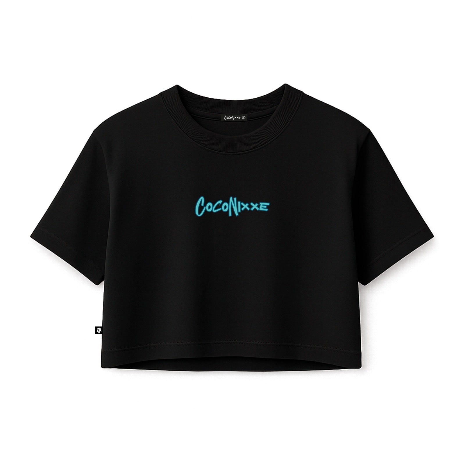 Crop Top Neon Negro