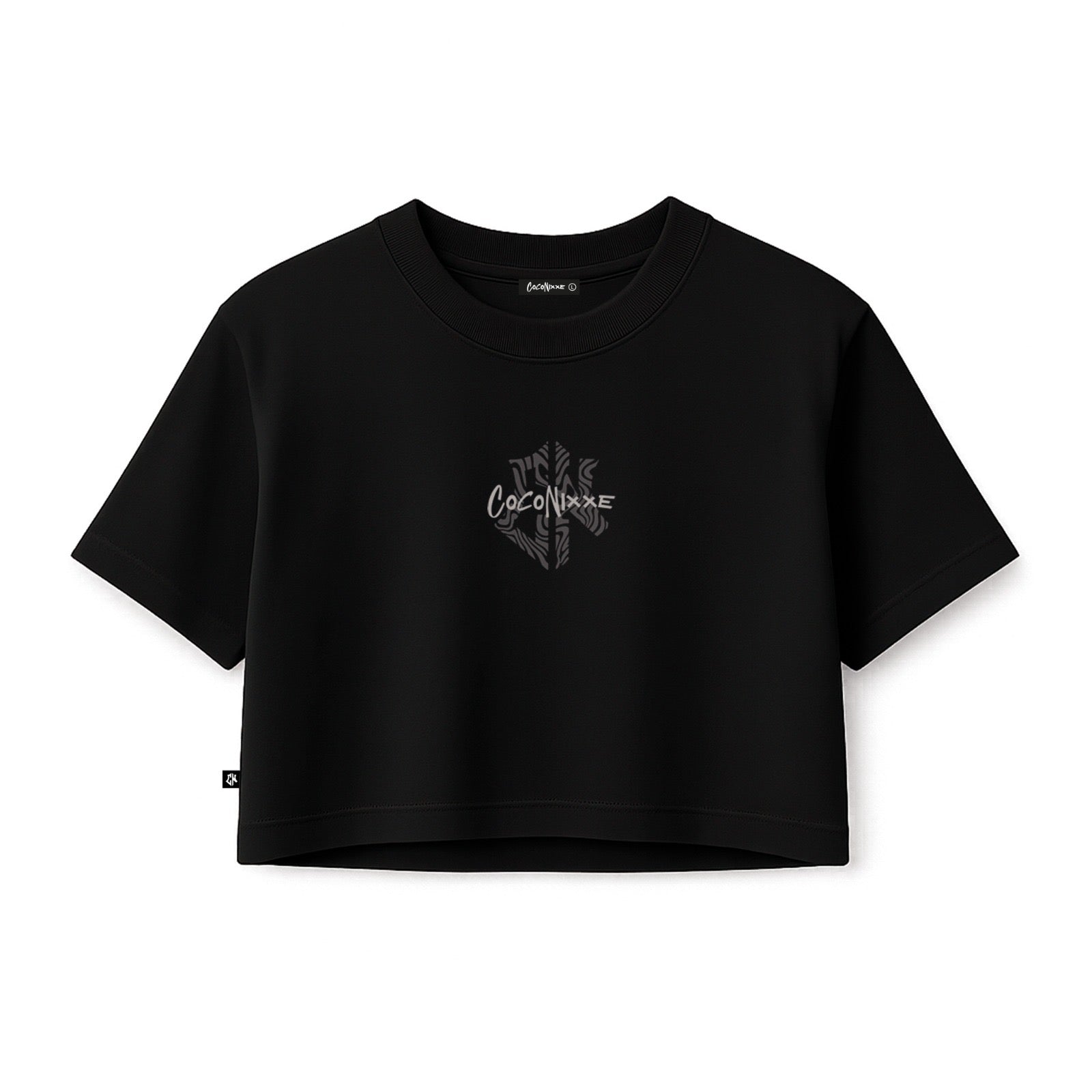 Crop Top Minimal Negro