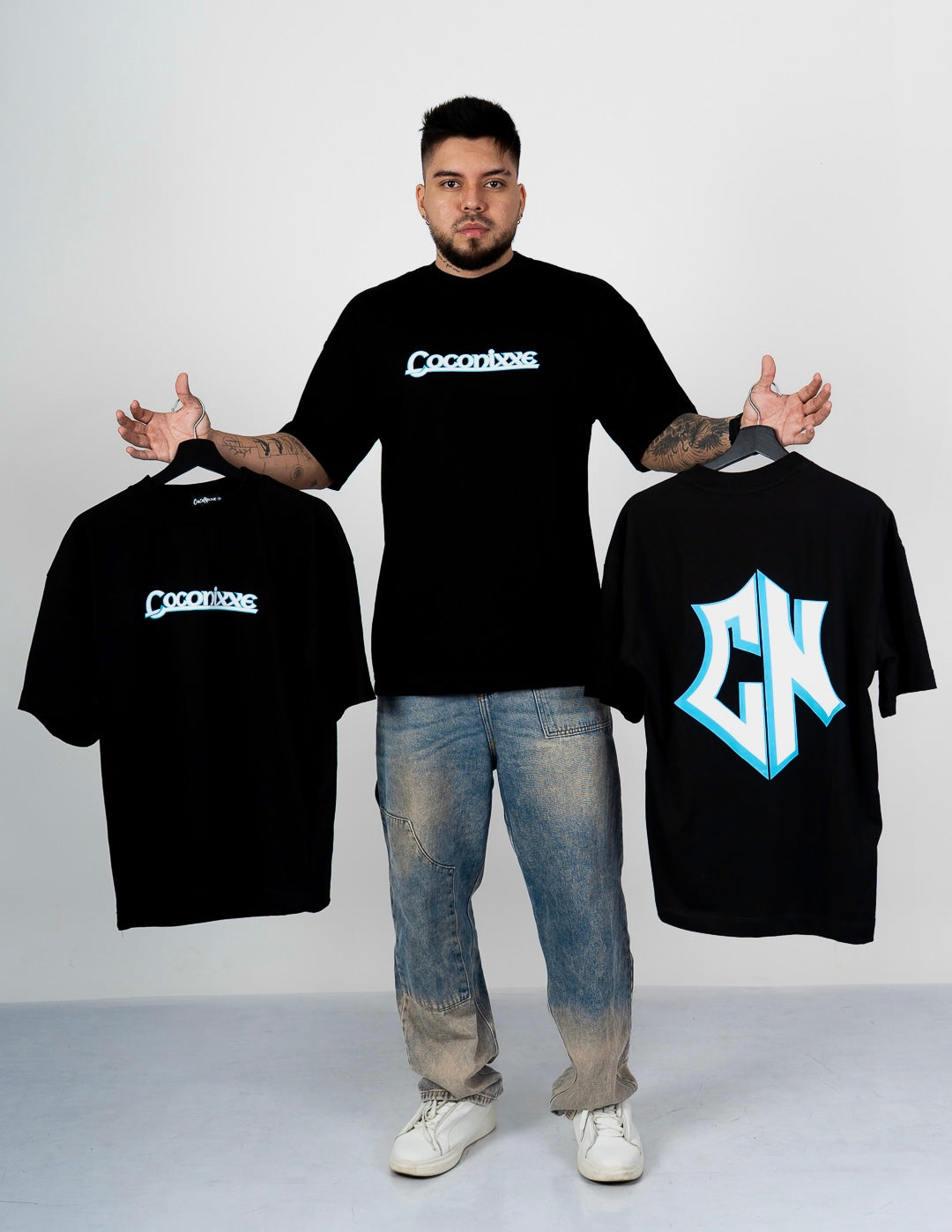 Camiseta Oversize Nix Neón Negra