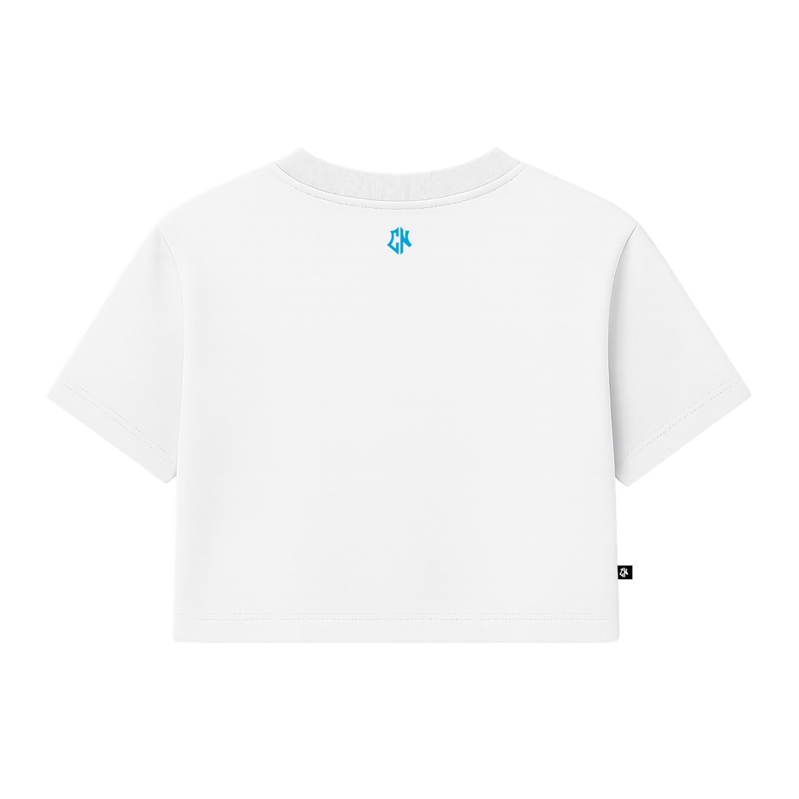 Crop Top Flame Heart Blanco