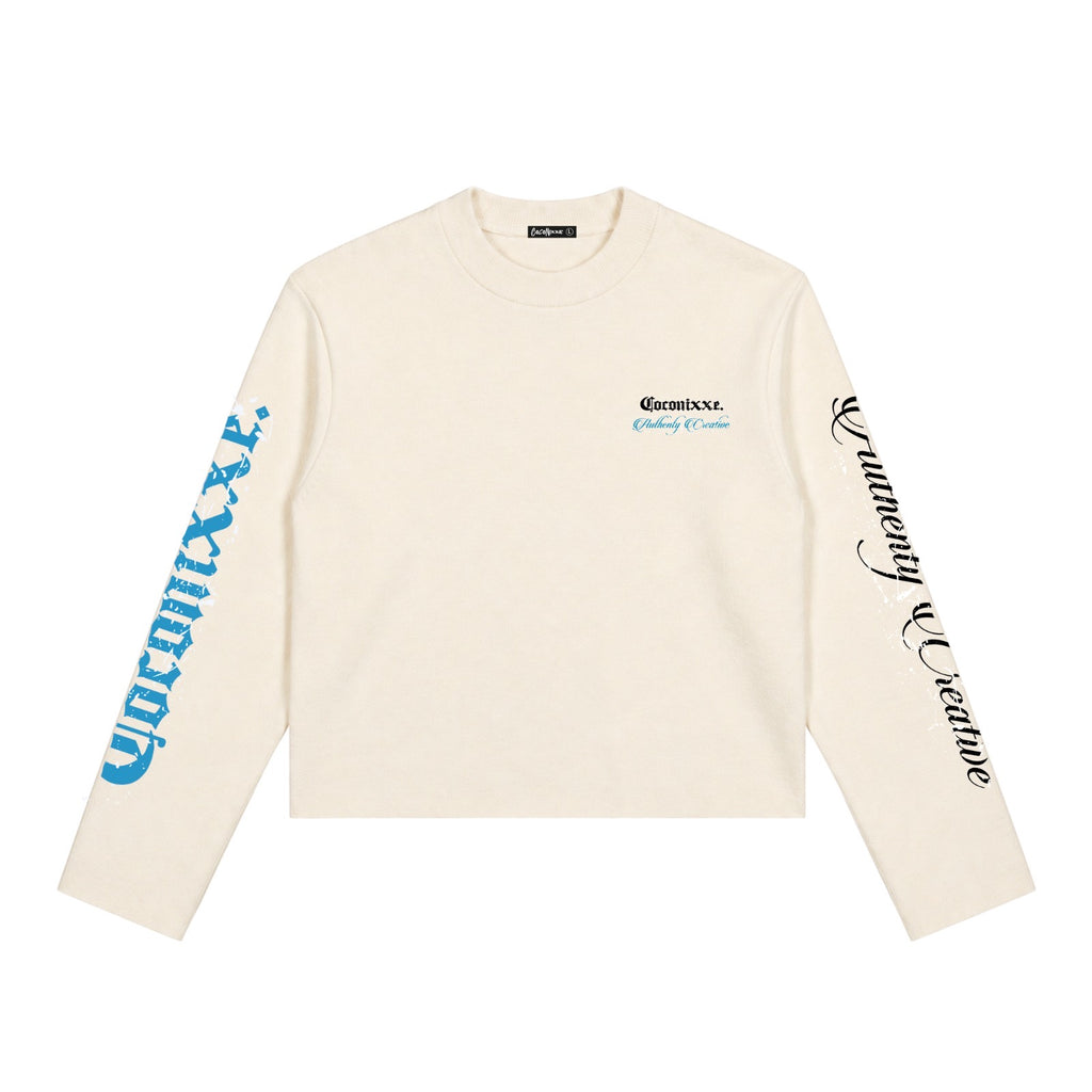 Camiseta Boxy Fit creative beige (Exclusive)