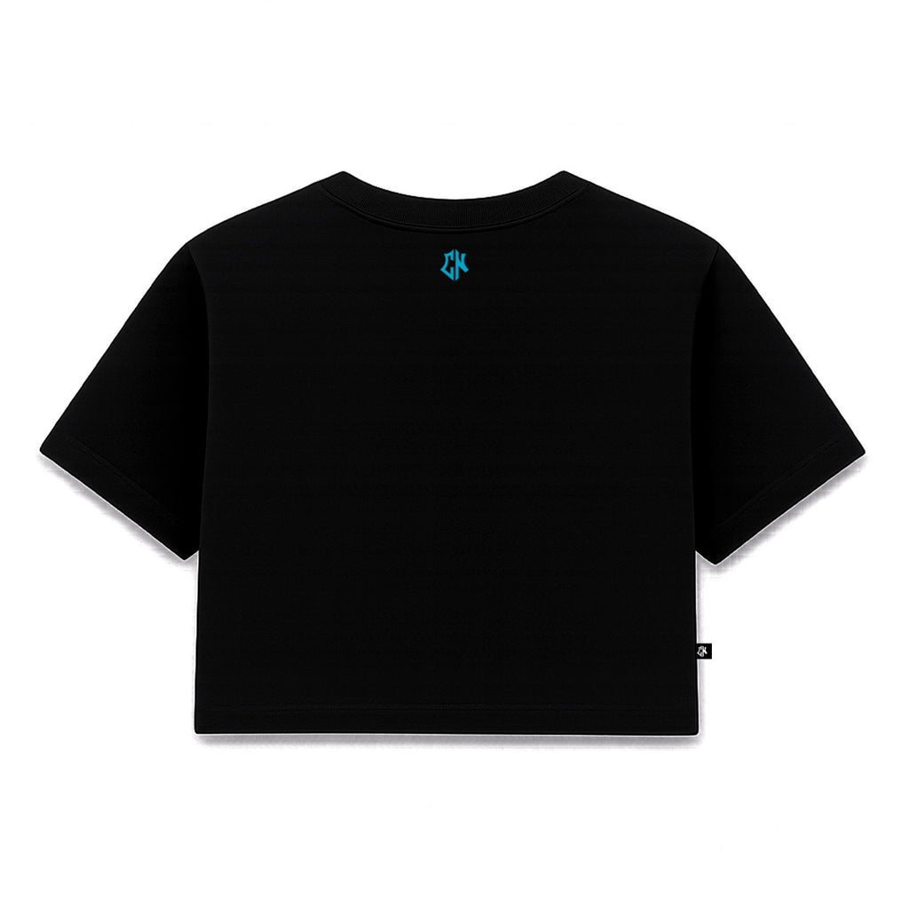 Crop Top Neon Negro