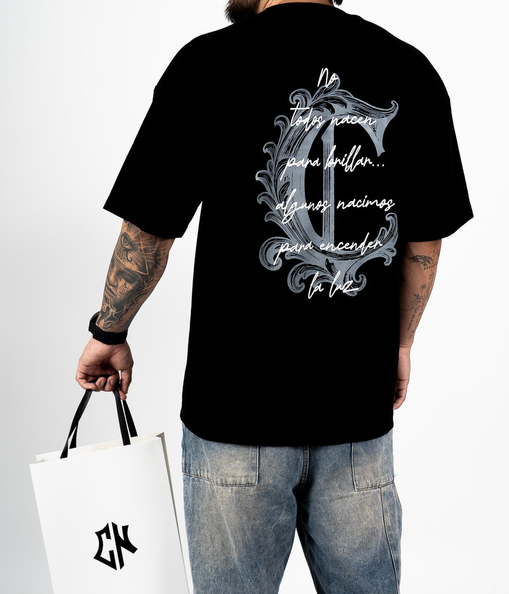 Camiseta Oversize C Eterna Negra