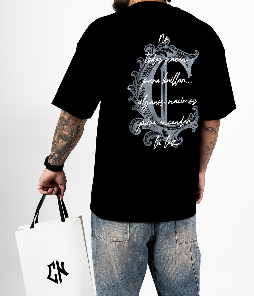 Camiseta Oversize C Eterna Negra