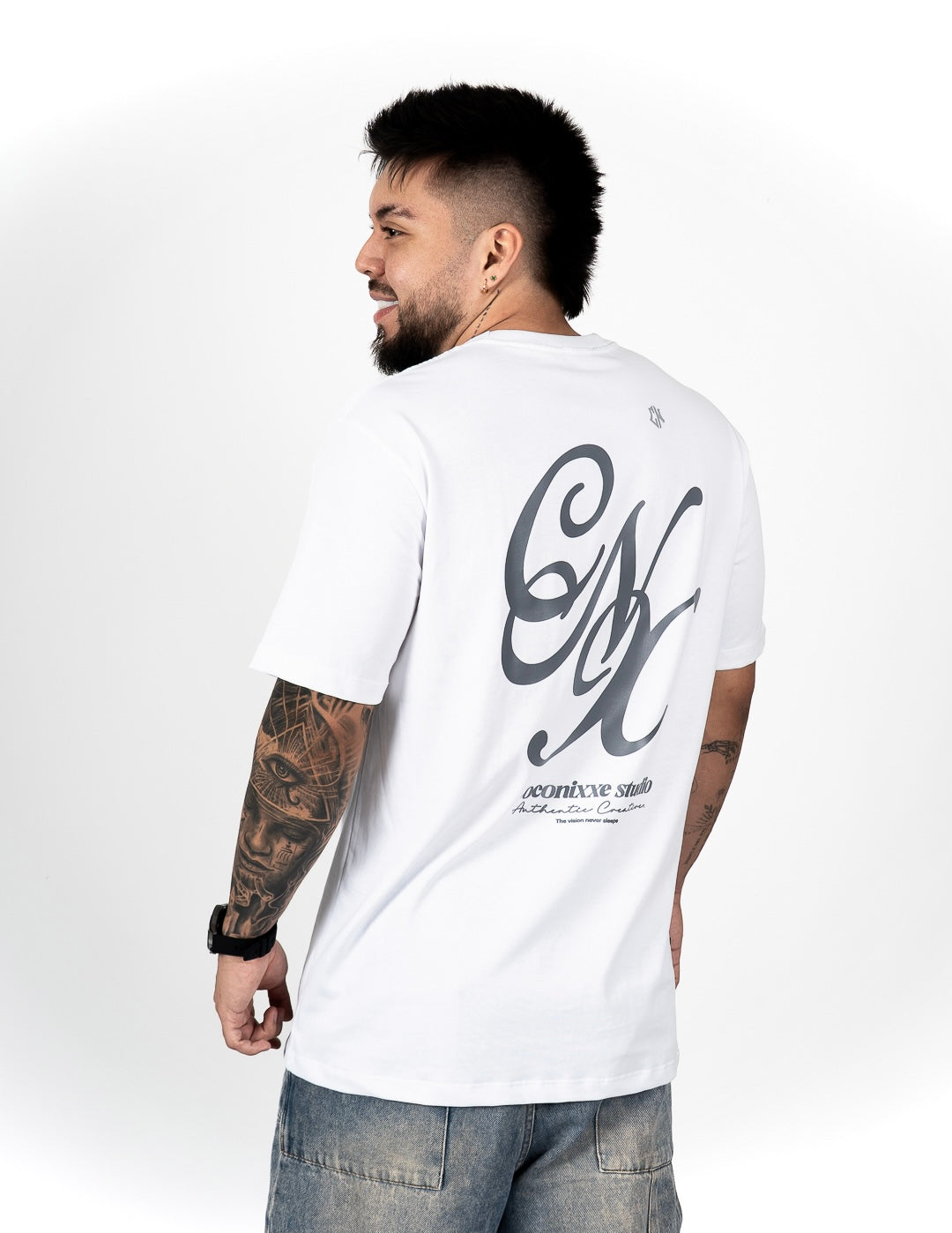 Camiseta Regular Cnx Blanca