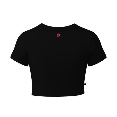 Baby Tee Signature Rosa Negro
