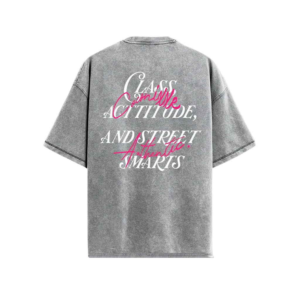 Camiseta Oversize Wash Gris