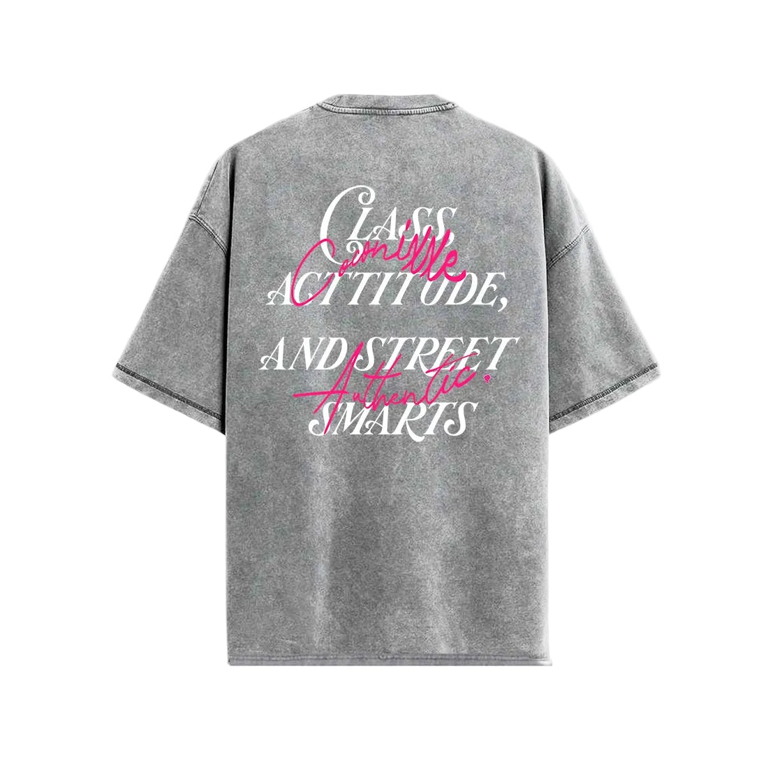 Camiseta Oversize Wash Gris